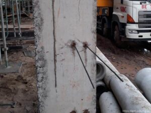 Hình ảnh thi công keo cấy thép Quicseal 304 đạt tiêu chuẩn