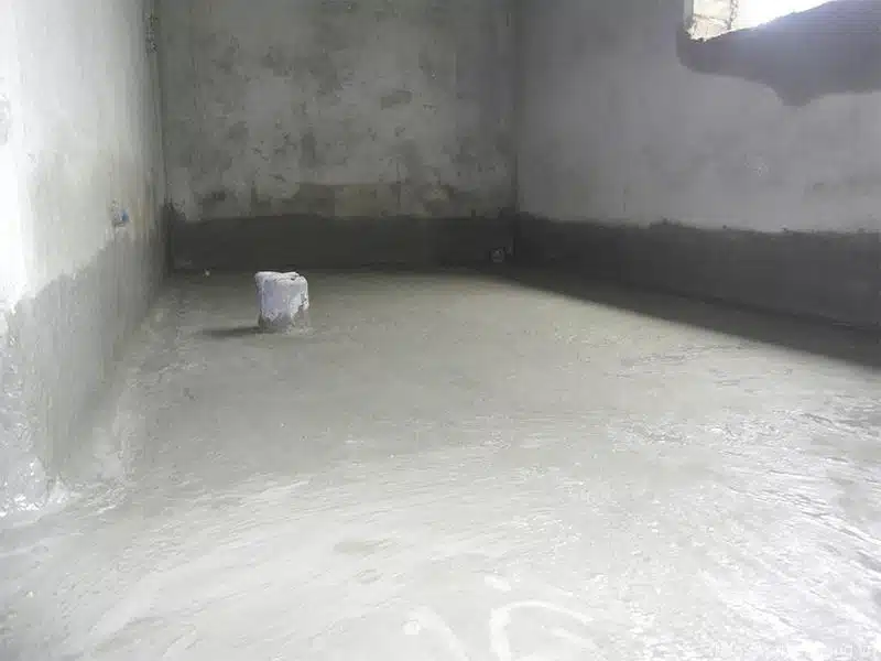 Bề mặt nhẵn trước khi thi công với Sikatop Seal 107