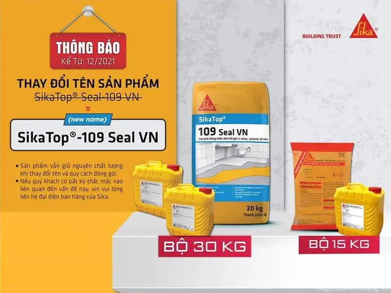 Sikatop Seal 109 | Vữa Chống Thấm Đàn Hồi