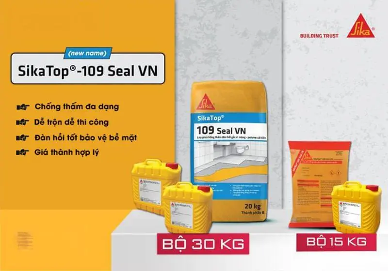 Ưu điểm vượt trội sản phẩm chống thấm SikaTop 109 Seal VN