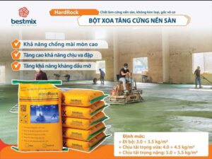 Bột xoa tăng cứng nền sàn Hardrock Bestmix
