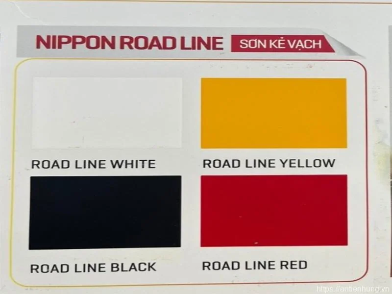 Bảng màu sơn vạch kẻ đường Nippon Road Line