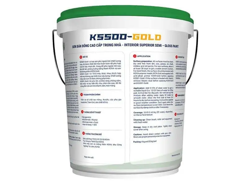 Sơn Bán Bóng Cao Cấp Trong Nhà K5500-gold