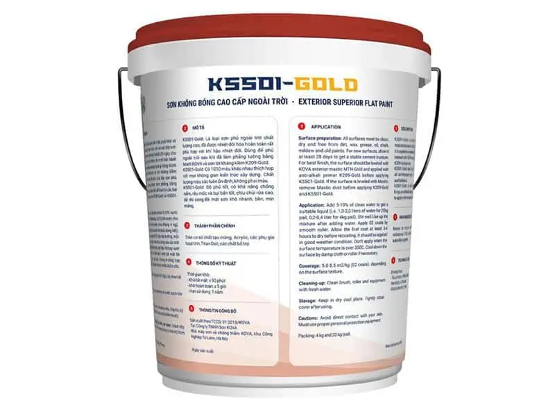 Sơn Không Bóng Cao Cấp Ngoài Trời K5501-gold