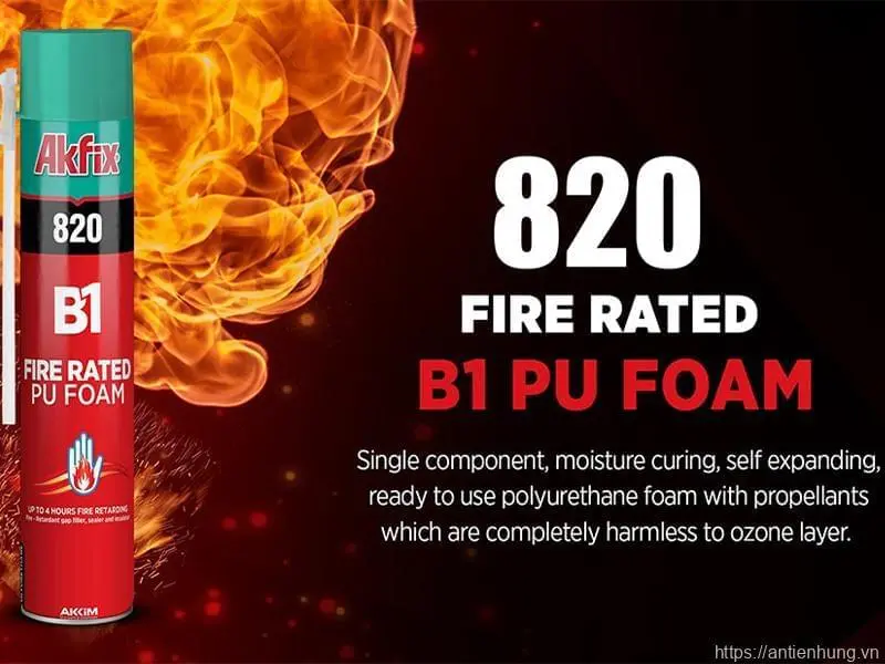 Bọt Pu Chịu Lửa Cấp B1 Akfix 820