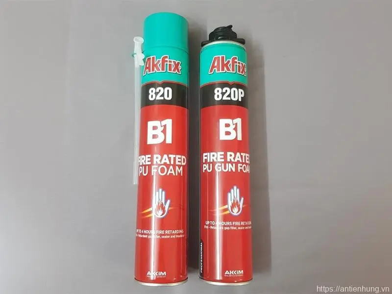 Akfix 820 | Bọt Pu Chịu Lửa Cấp B1