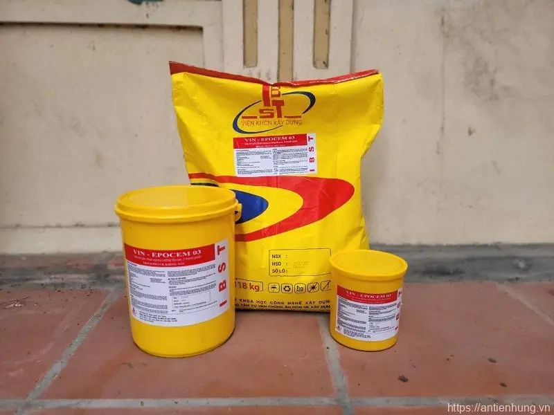 Vữa rót Vin-epocem 03 bộ 23KG 3 thành phần