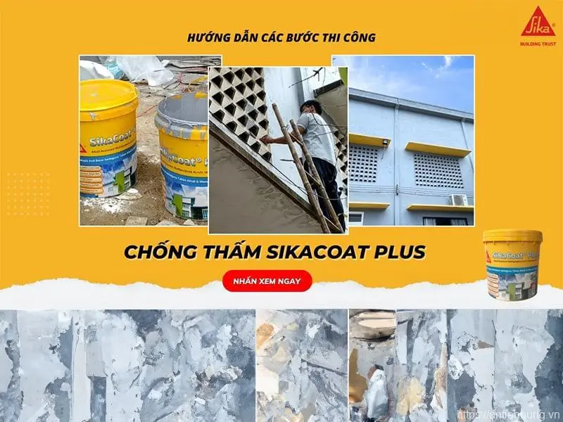 Hướng Dẫn Thi Công Sikacoat Plus Chống Thấm Tường Ngoài Và Mái