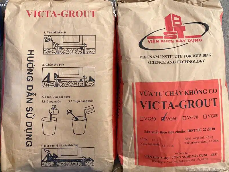 Victa Grout | Vữa Tự Chảy Không Co Ngót Cường Độ Cao