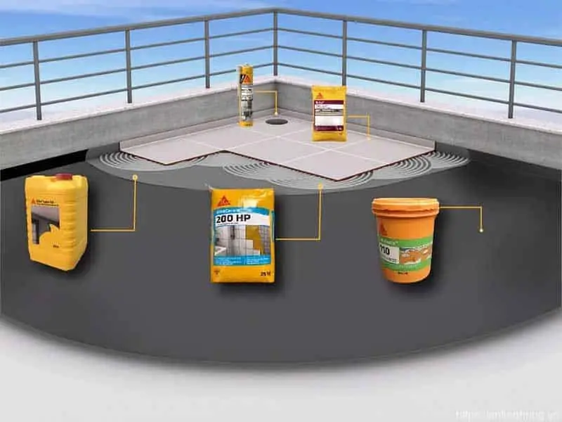 Sika Chống Thấm Sân Thượng Cho Sàn Mái Mới Xây