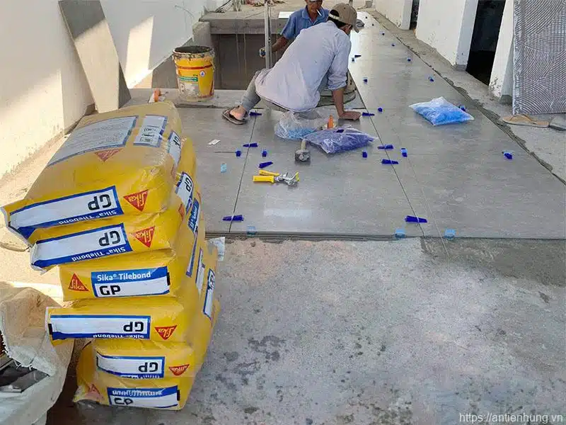Thi Công Keo Dán Gạch Sika Tilebond Gp