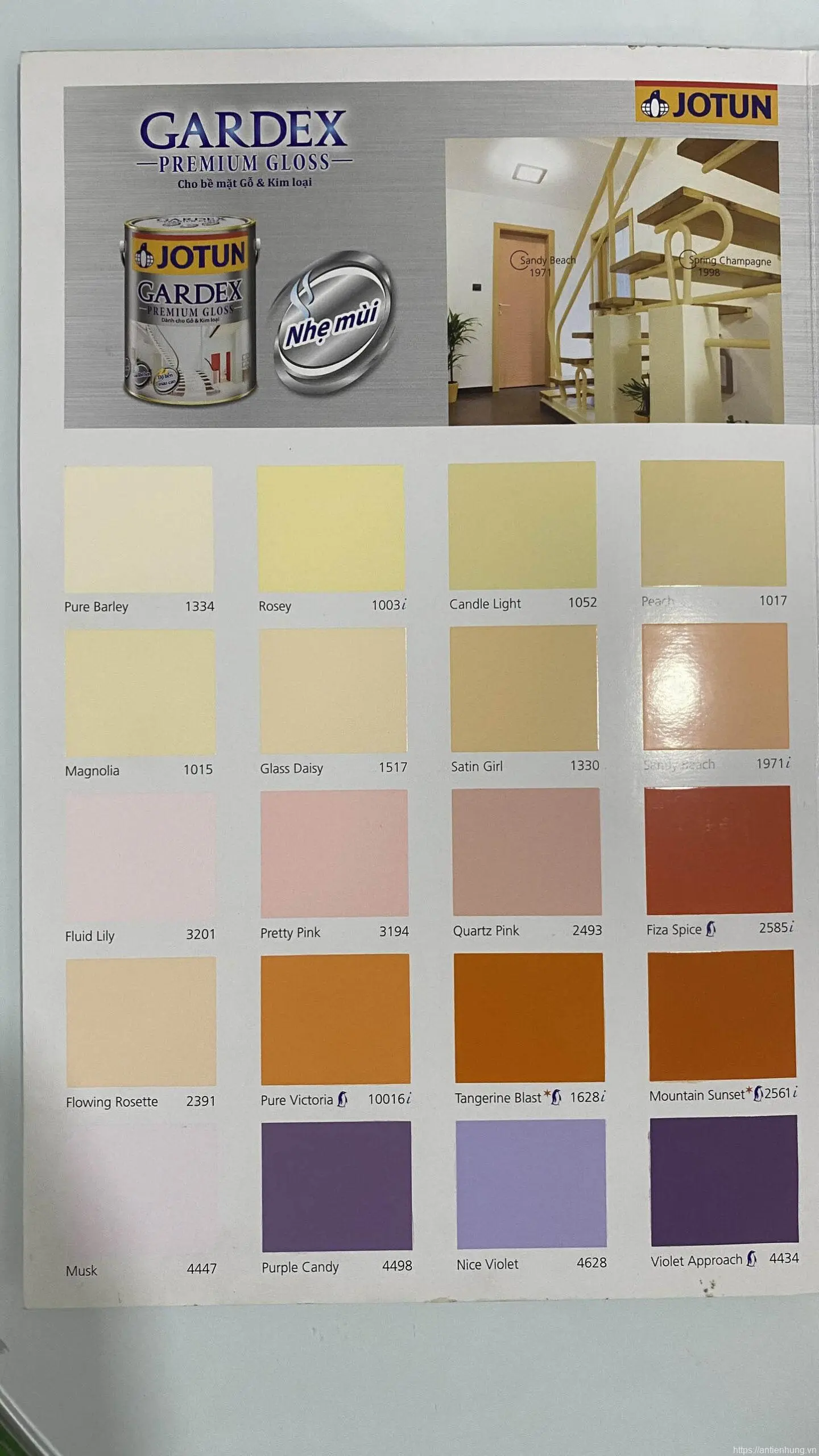 Bảng màu sơn Gardex Gloss