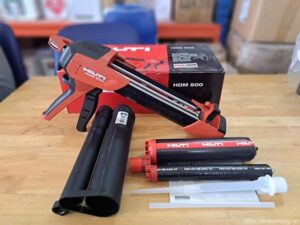 Bộ sản phẩm đi kèm Keo Cấy Thép Hilti Hit-re 500 V4 Ống Kép 500ml