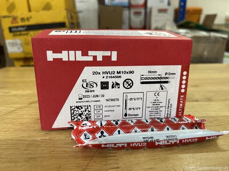 Sản phẩm túi hóa chất cấy thép Hilti HVU2 M10 chuyên dùng neo cấy bulong M10