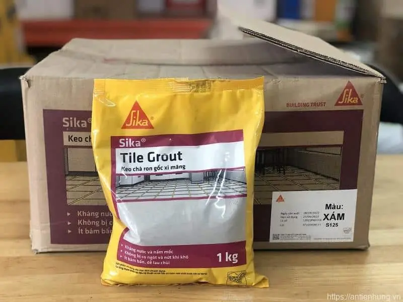 KEO CHÀ RON SIKA TILE XÁM GROUT 1KG