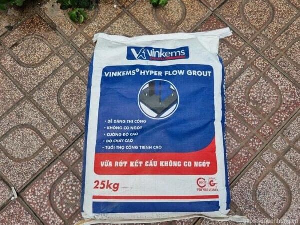 Vữa rót không co ngót Vinkems Hyper Flow Grout - Bao 25kg