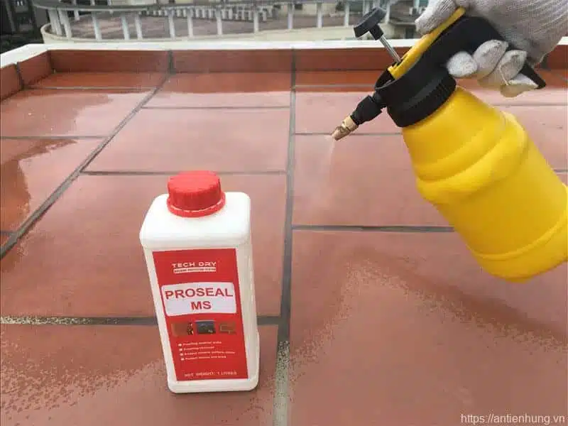 Cách Chống Thấm Sàn Mái Lát Gạch Đỏ bằng Proseal MS