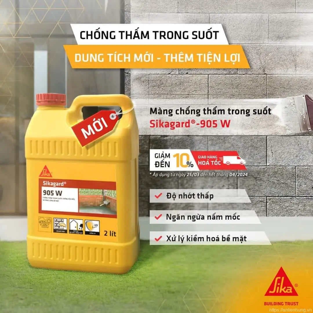 Chống thấm trong suốt Sikagard 905w