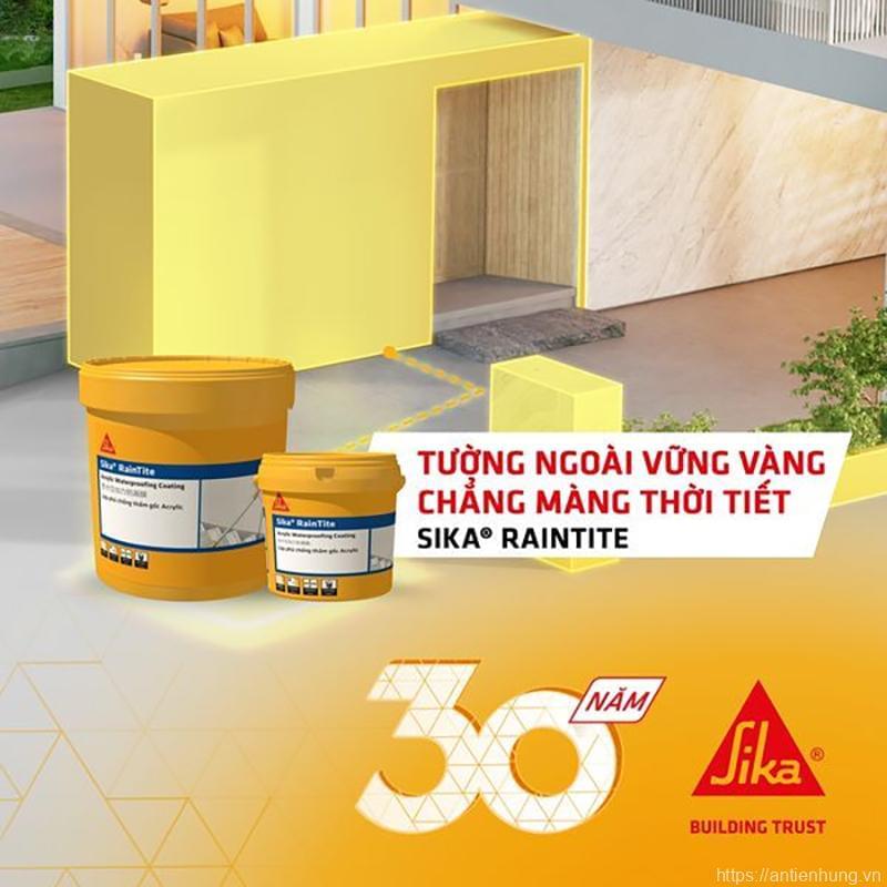 Sơn chống thấm tường ngoài Sika Raintite