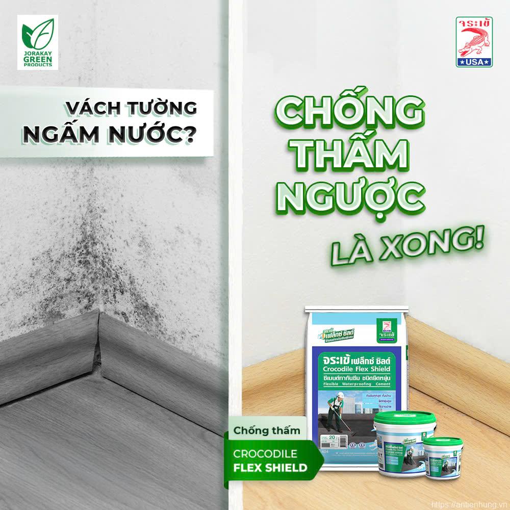 Chống Thấm Vách Tường - Tưởng Khó Lại Dễ!Chống Thấm Ngược CỰC ĐỈNH với Crocodile Flex Shield