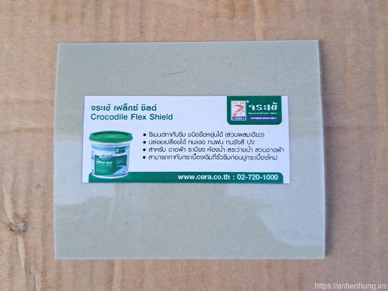 Mẫu thi công chống thấm Crocodile Flex Shield 1K màu trắng