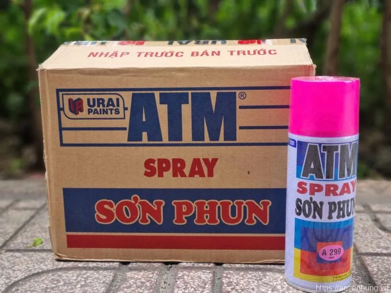 Sơn Phun Xịt ATM Spray A299 màu hồng