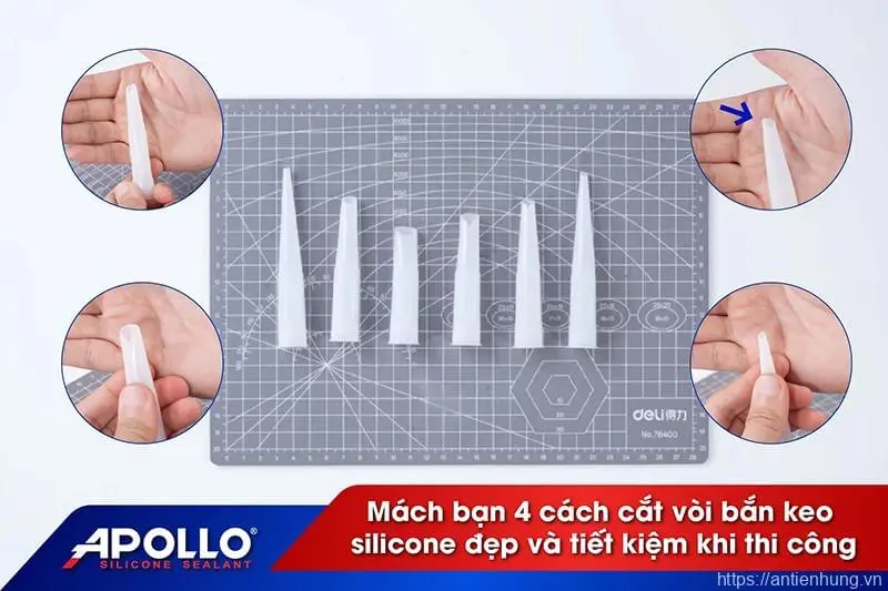 Hướng Dẫn 4 Cách Cắt Vòi Bắn Keo Silicone Đẹp và Tiết Kiệm Khi Thi Công