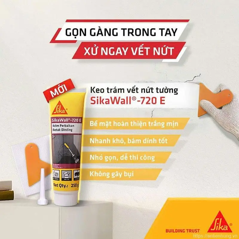 SikaWall 720 E mang lại nhiều lợi ích vượt trội