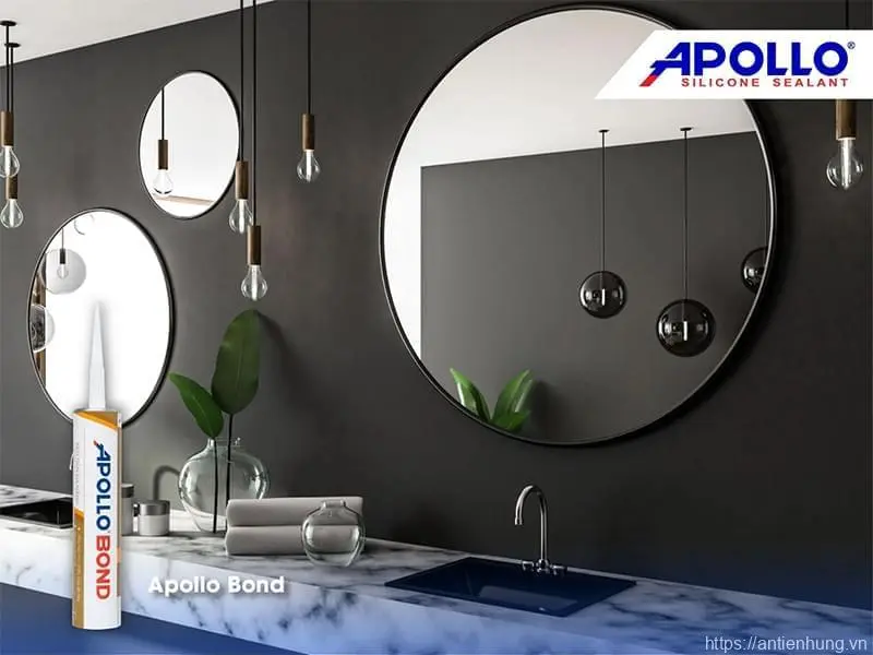 Hướng dẫn dán gương lên tường toilet chỉ trong 5 phút không cần khoan đục với Apollo Bond