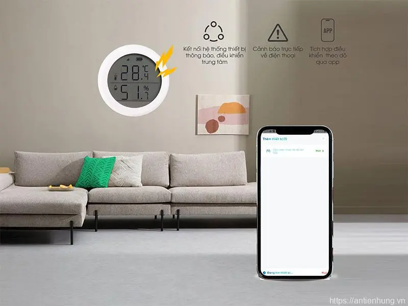 Cảm biến nhiệt độ, độ ẩm Điều khiển Bluetooth CB07.TE.BLE
