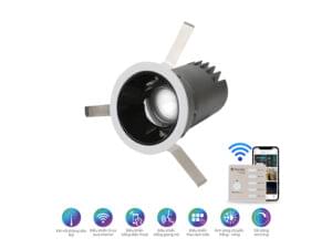 Đèn LED âm trần Downlight thông minh Model: AT18.BLE 60/7W (F18)