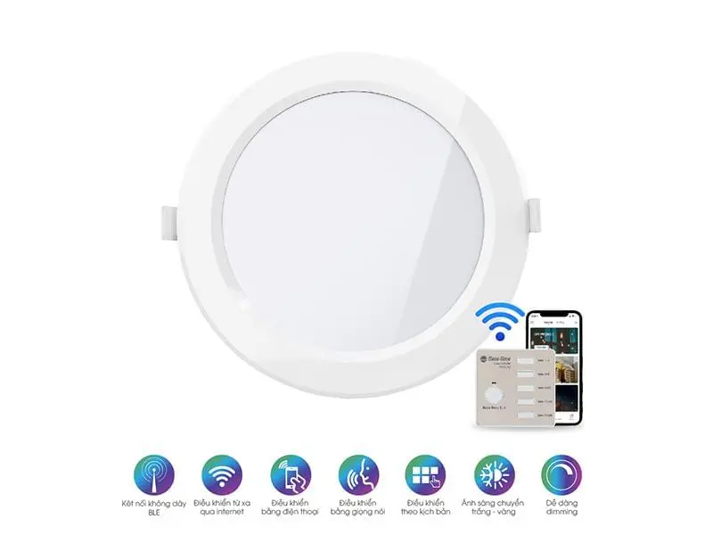 Đèn LED panel tròn đổi màu 90/7W Bluetooth