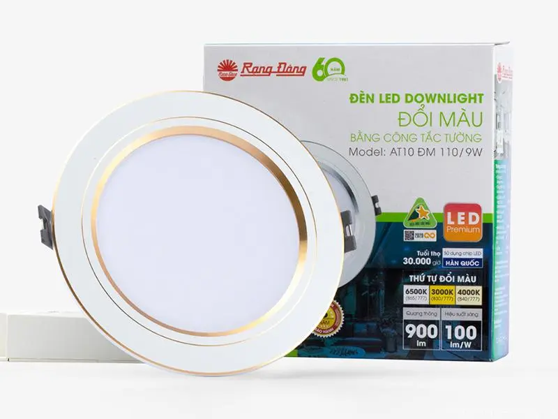 Đèn LED âm trần Downlight đổi màu AT10 ĐM