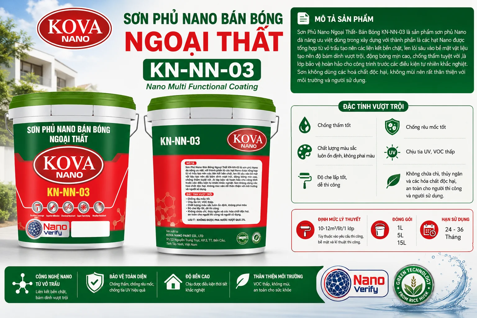 Sơn Phủ Nano Ngoại Thất- Bán Bóng KN-NN-03