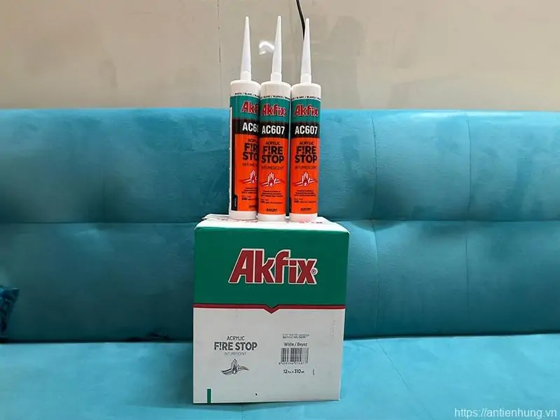 Keo silicone chống cháy Akfix AC607 chai 310ml