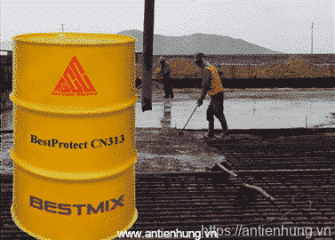 Bestprotect CN313 là phụ gia cho vào bê tông nhằm ức chế, kìm hãm quá trình ăn mòn của ion-Clo khi bê tông tiếp xúc với cốt thép, cáp căng dự ứng lực