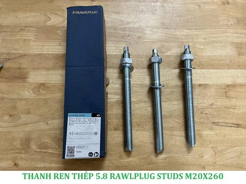 THANH REN THÉP 5.8 RAWLPLUG STUDS M20X260