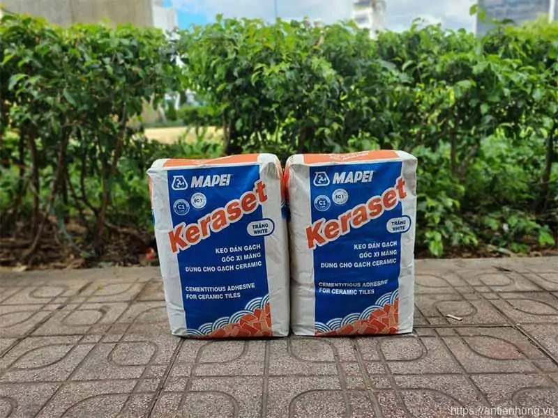 Keo dán gạch Keraset White (Màu trắng) bao 25kg
