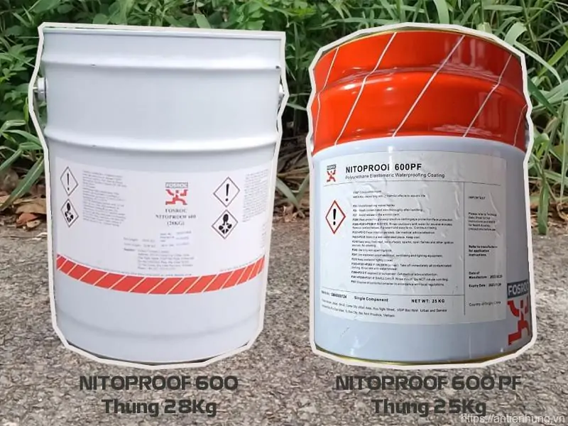 Hình ảnh sản phẩm Fosroc Nitoproof 600PF và Fosroc Nitoproof 600