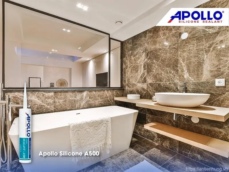 Apollo Silicone A500 có khả năng chống thấm tốt nên được ứng dụng rất phổ biến trong cuộc sống