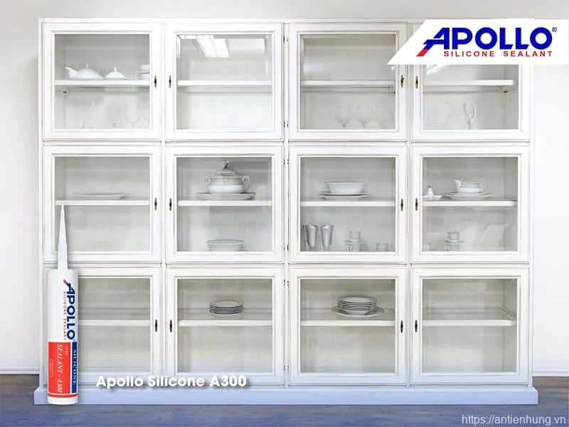 Apollo Silicone A300 - Giải pháp hoàn hảo trong việc dán tủ kính trưng bày
