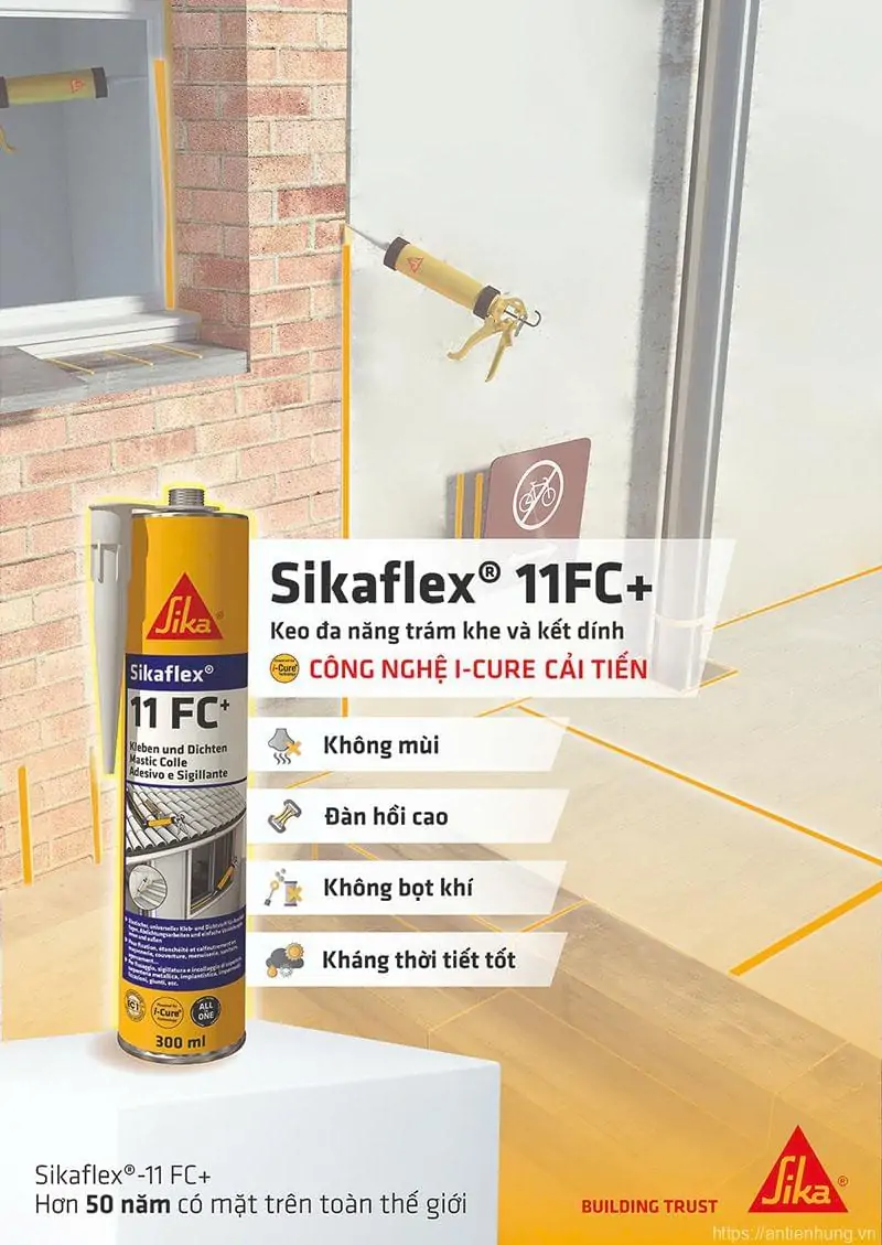 Sikaflex 11 FC+ keo trám khe và kết dính công nghệ i-cure cải tiến