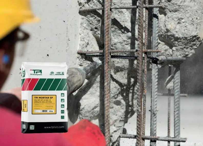 TPI Mortar SP - Vữa Kết Nối và Bảo Vệ Chống Ăn Mòn Cốt Thép