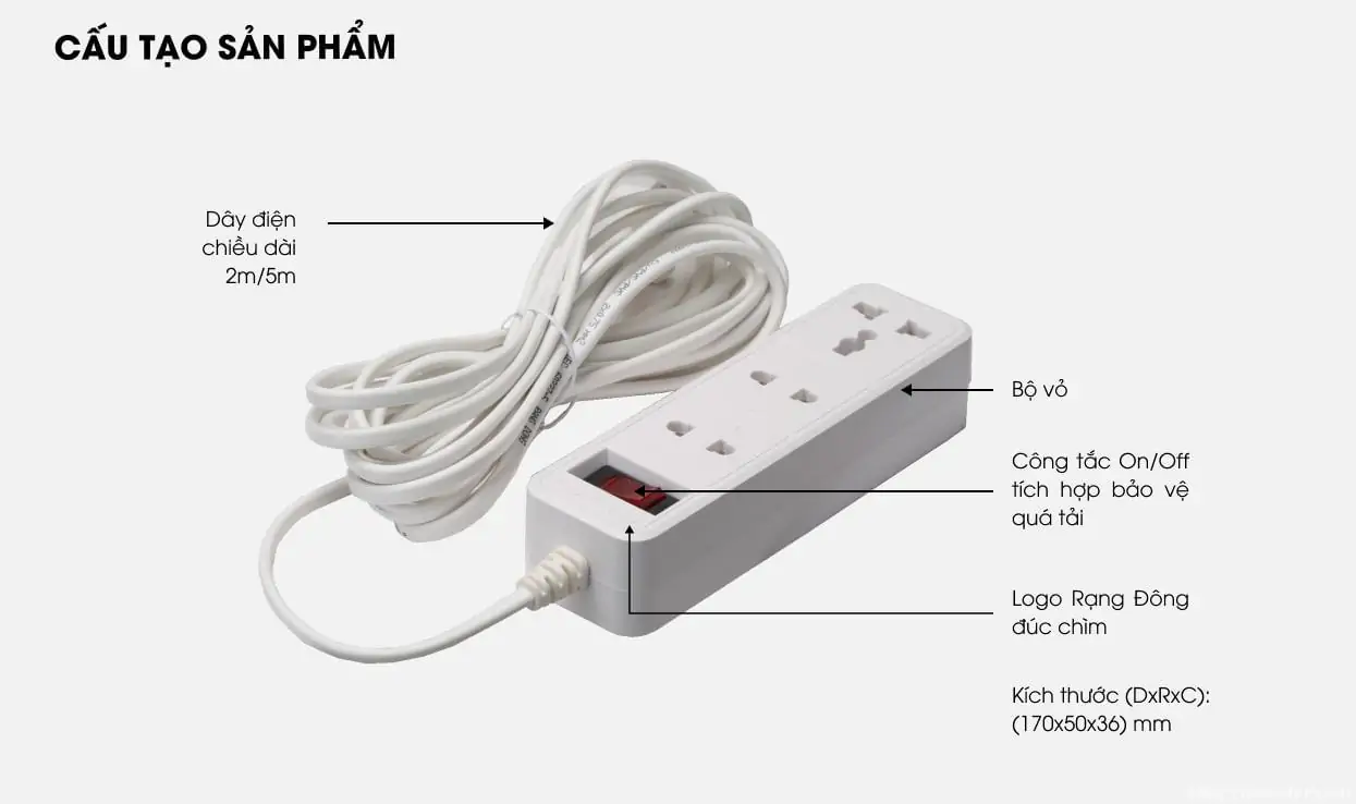 Ổ cắm kéo dài OC05
