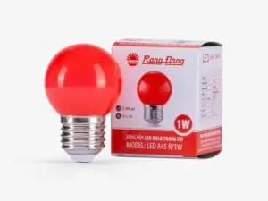Bóng đèn LED BULB tròn 1W màu đỏ Model: A45R/1W