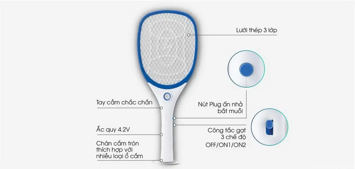 Vợt bắt muỗi VBM RD.03