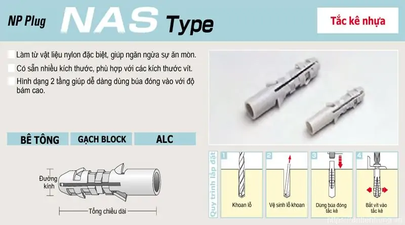 Tắc kê nhựa Unika