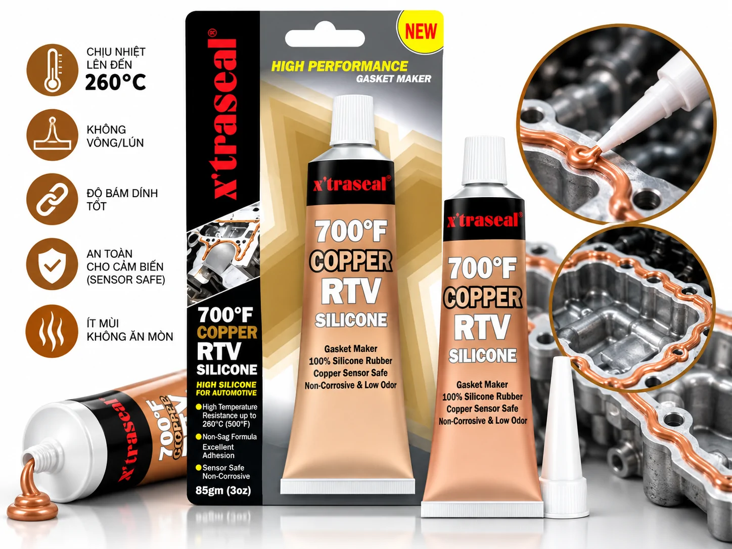 Xtraseal 700F Copper RTV